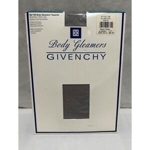 Givenchy Body Gleamers Shimmery Sheer Leg Control Top Pantyhose Sz‎ B Silver Fox